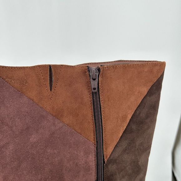 Suede Colorblock Pattern Boots Size 9 Wide Calf Knee High Heeled Cato Comfort Es - Picture 6 of 15